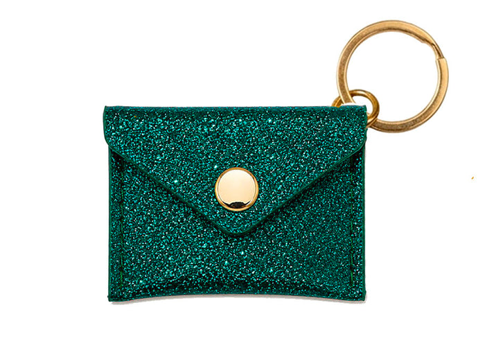 Achat Porte-clés Mini Enveloppe en cuir - Vert émeraude