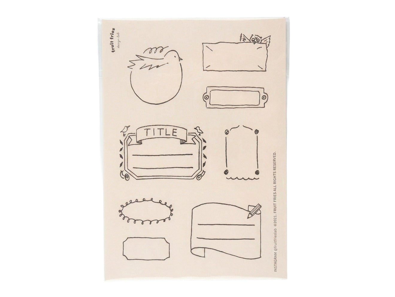 Achat Etiquettes Label Sticker Oiseaux - Fruit Fries Design Lab