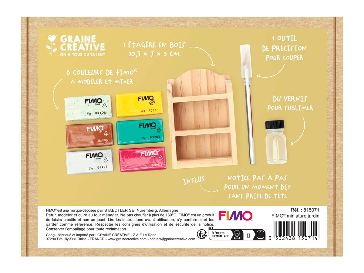 achat Coffret Fimo Miniatures Jardin - Graine Créative