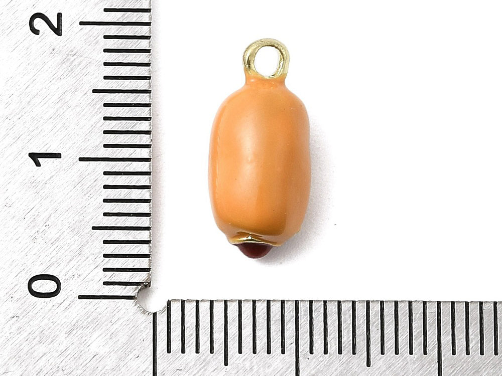 achat Breloque hot dog émaillée - doré