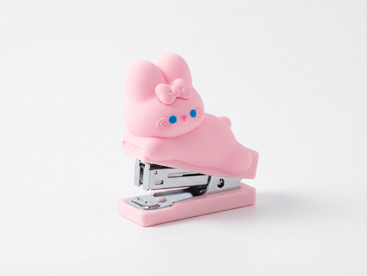 achat Set mini agrafeuse Lapin rose Kawaii & agrafes