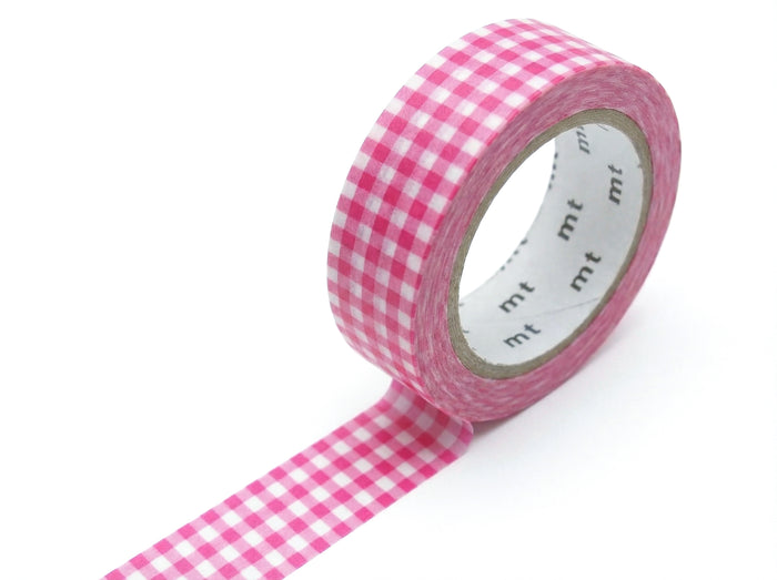Achat Masking Tape MT Mini Vichy rose - Scrapbooking 1,5 cm x 7 m