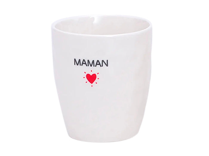 Achat Gobelet message coeur rouge - Maman opjet