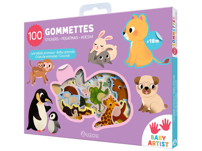 Achat 100 Gommettes Bebe Animaux - Auzou
