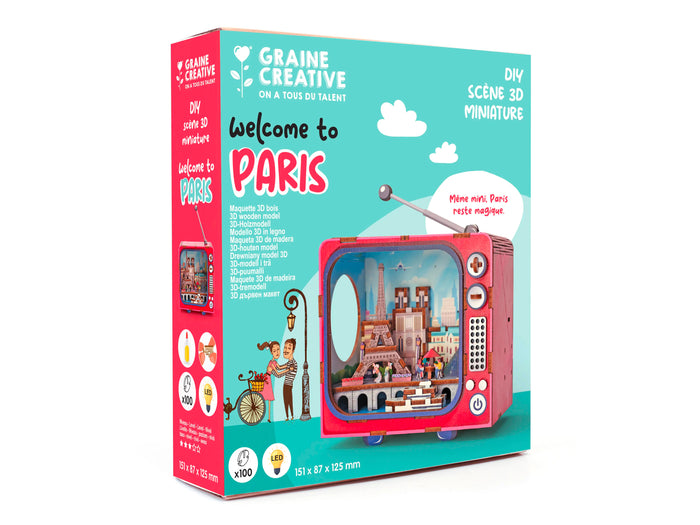 Achat Maquette 3D Bois - Tv Paris - Graine Créative