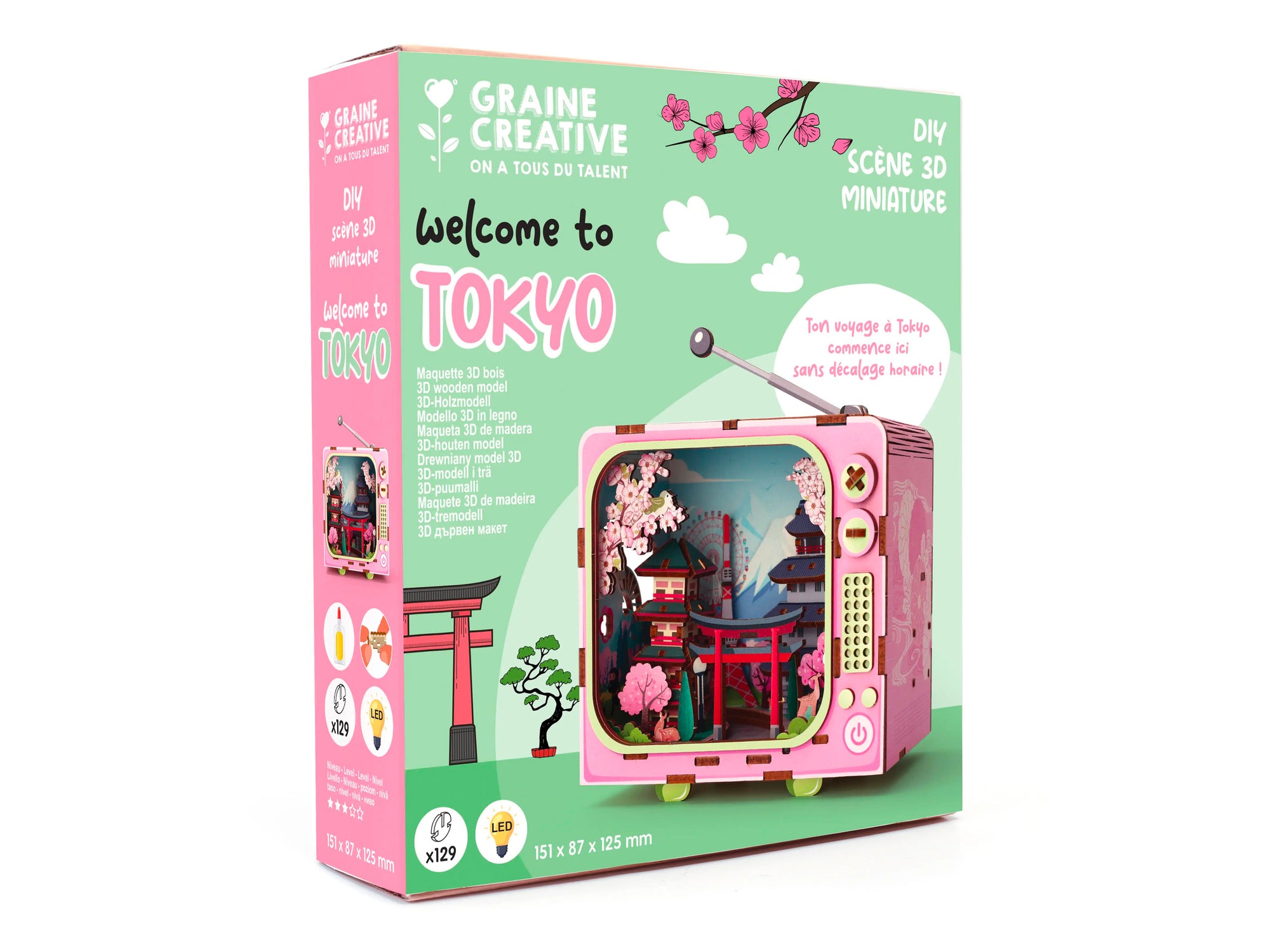 Achat Maquette 3D Bois Tv Tokyo - Graine Créative