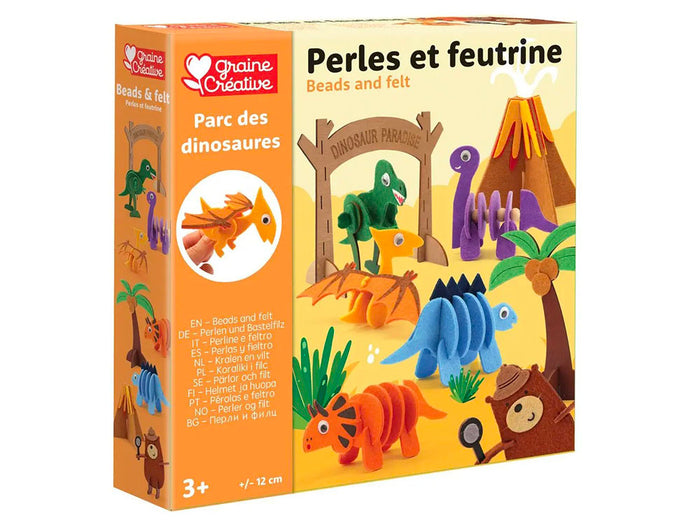 Achat Kit Parc des Dinosaures en Bois Perles et Feutrine- Graine Créative