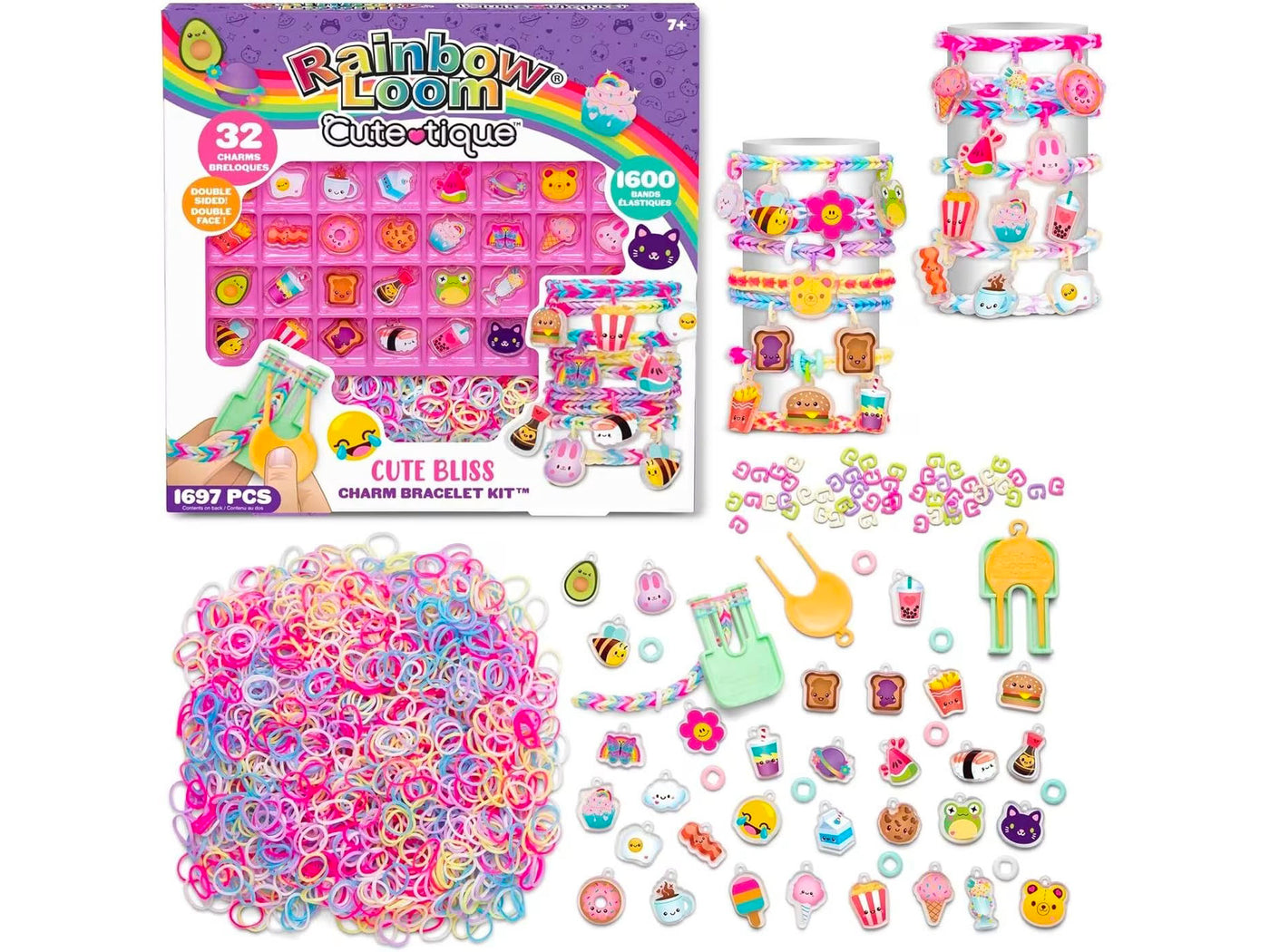 achat Coffret creation bracelet Kit Cutetique - Carebears Rainbow