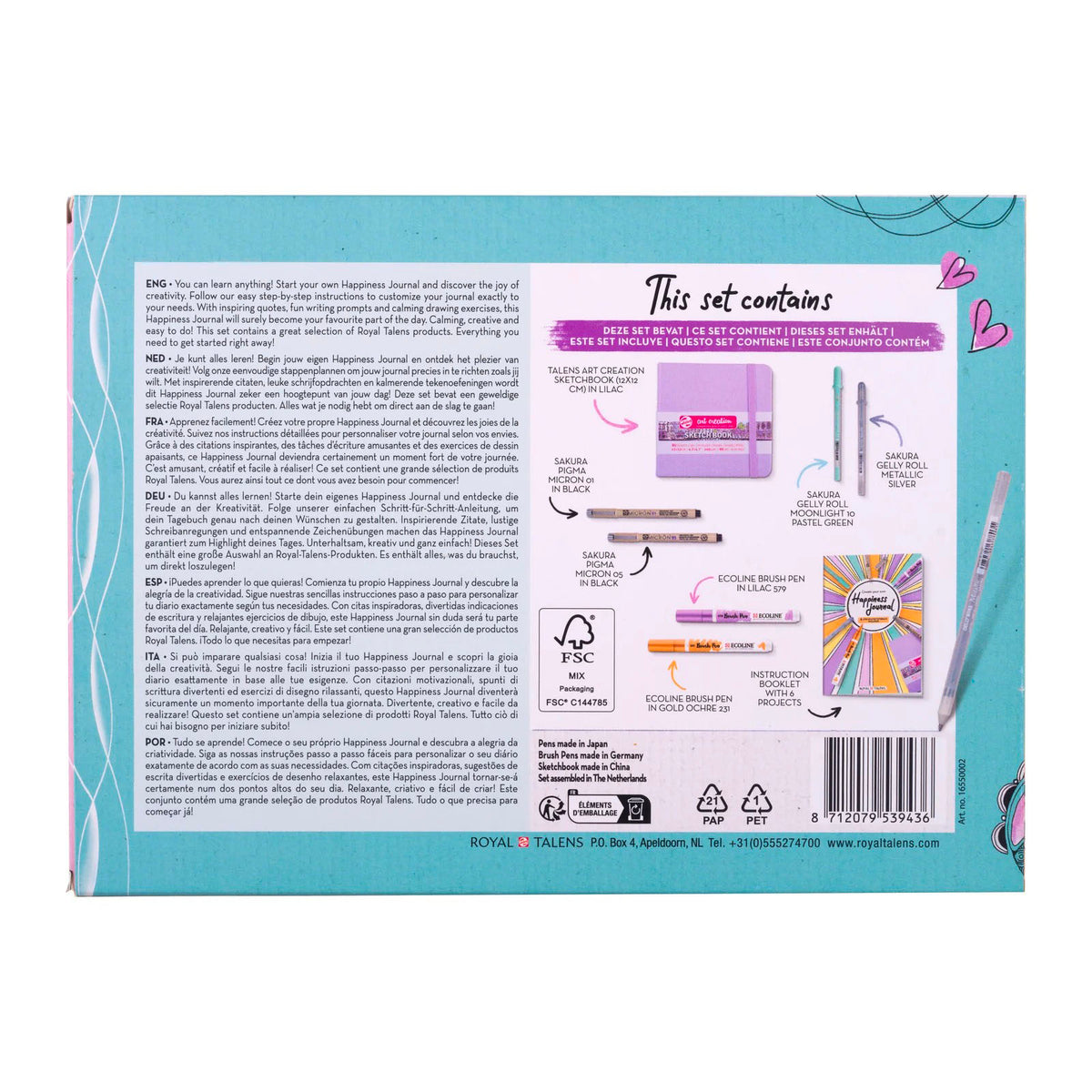 achat Set Journal du bonheur - Royal Talens