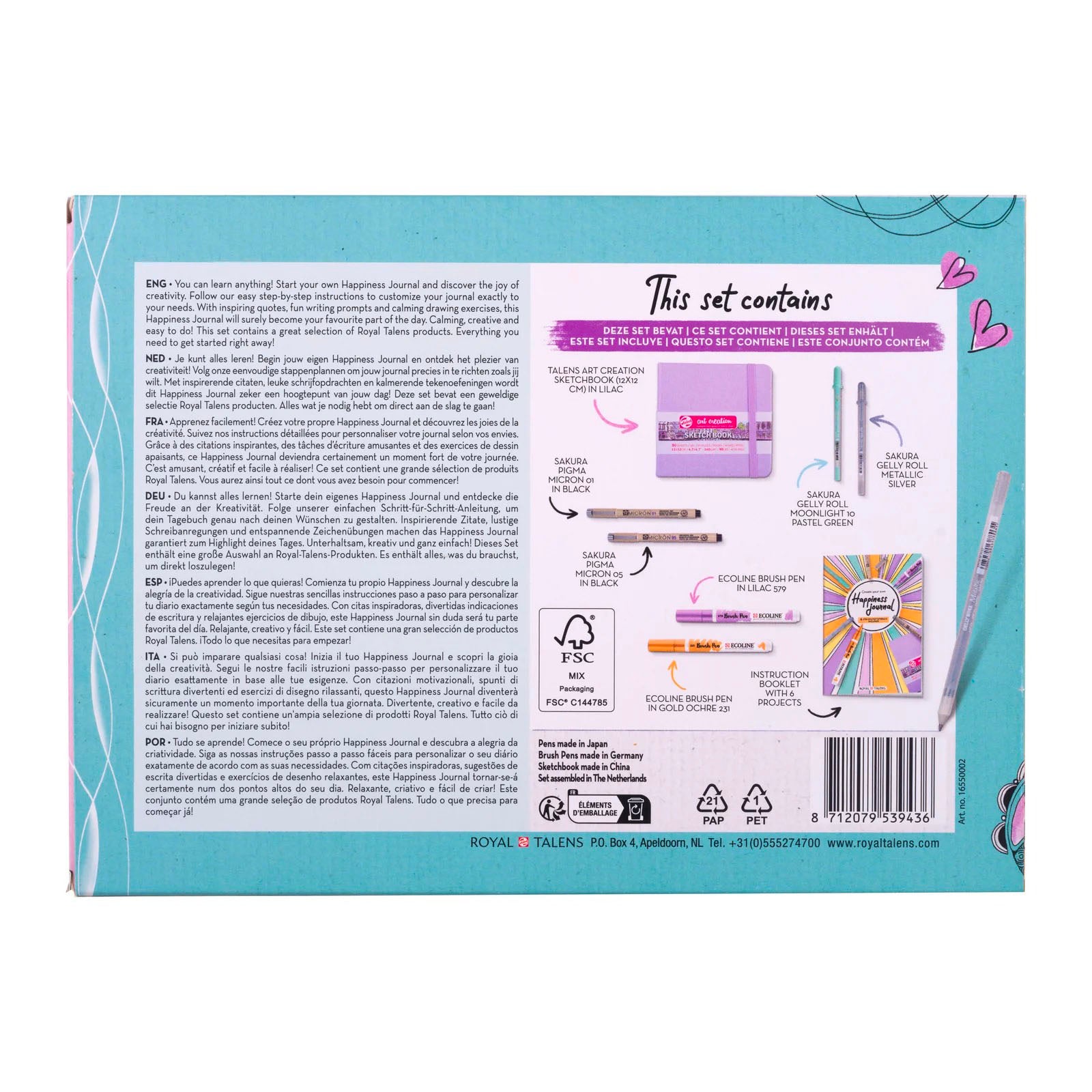 achat Set Journal du bonheur - Royal Talens