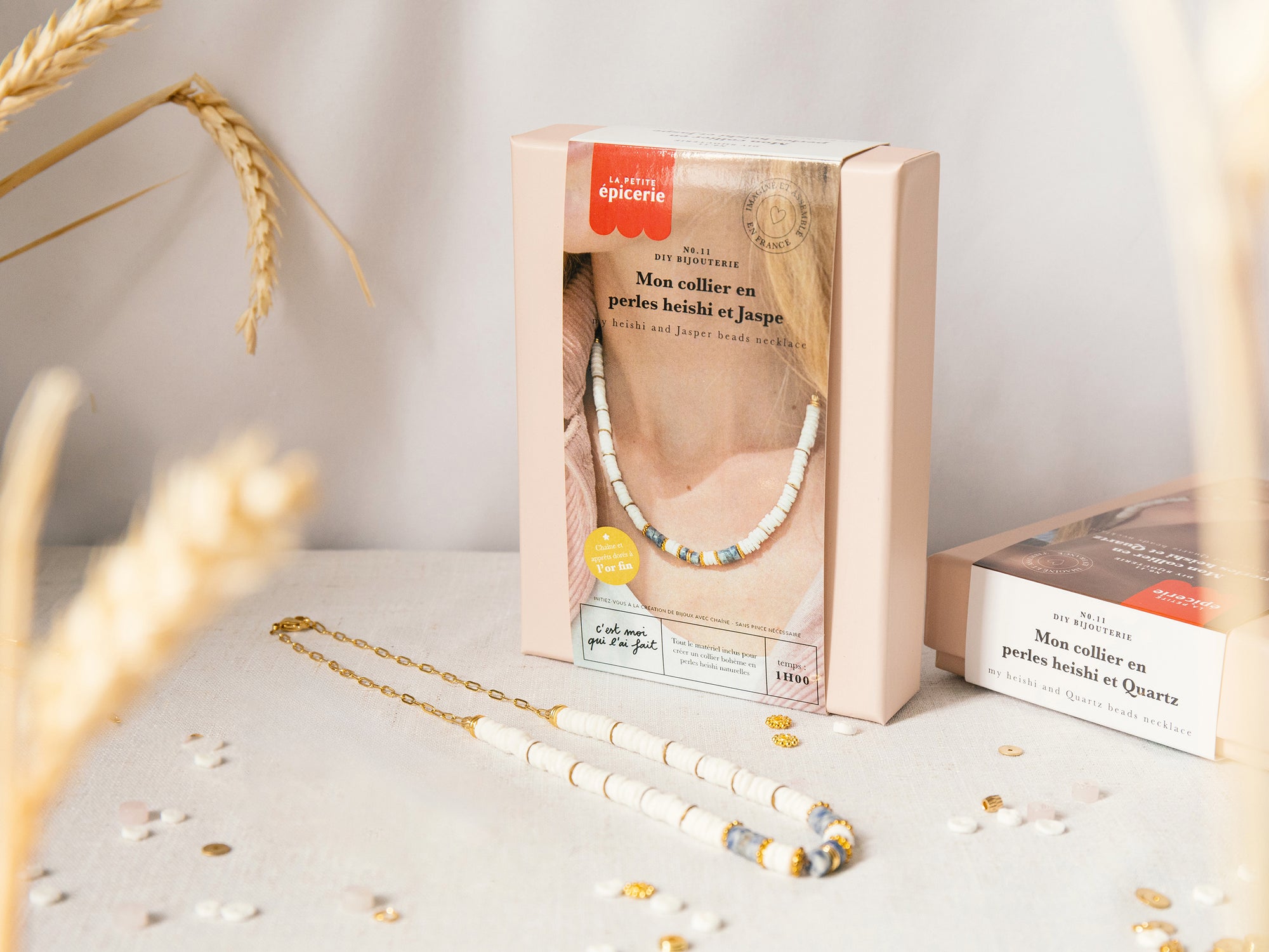 Achat Kit DIY Bijouterie - Mon collier en perles heishi et Jaspe