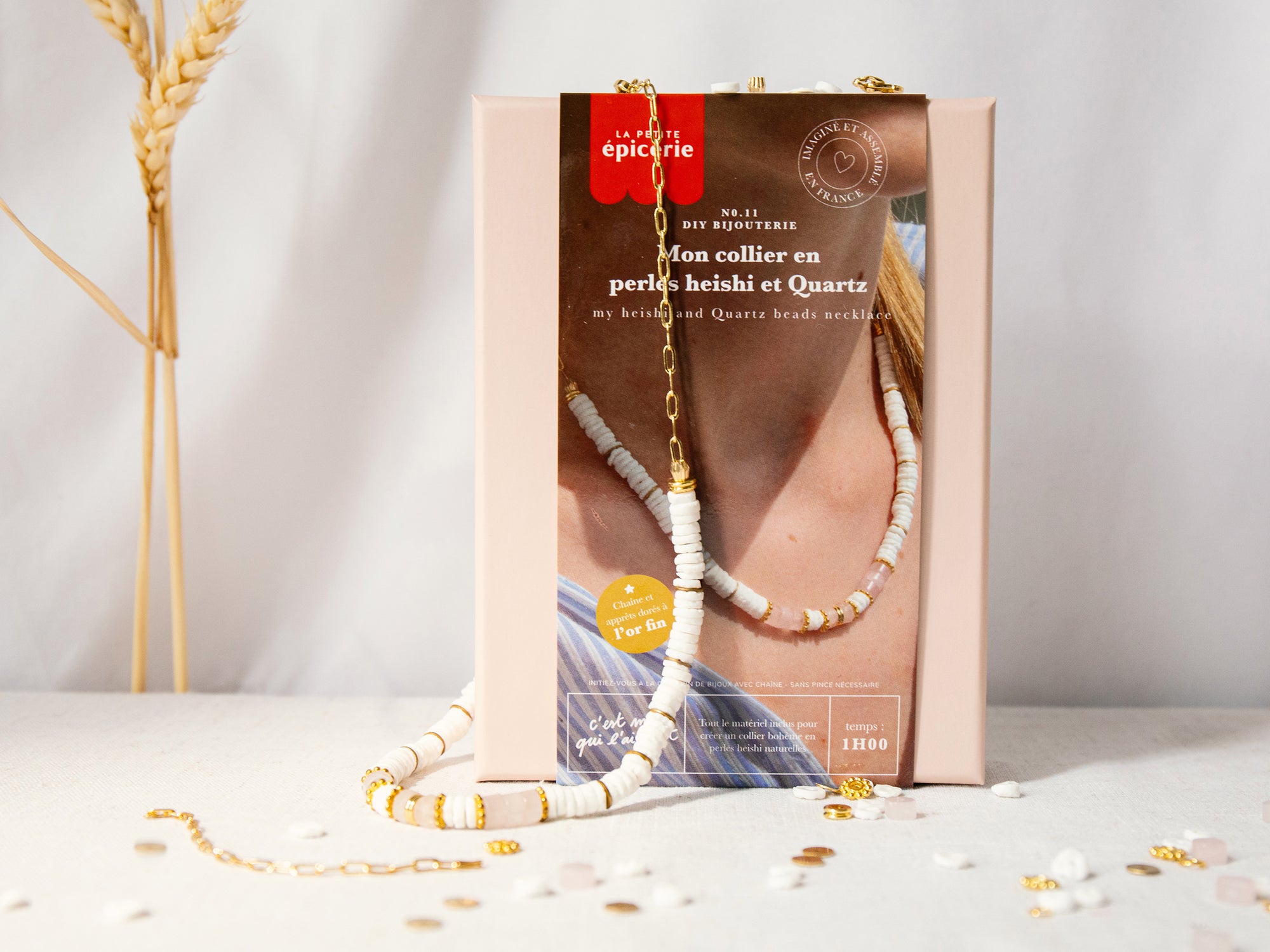 Achat Kit DIY Bijouterie - Mon collier en perles heishi et Quartz