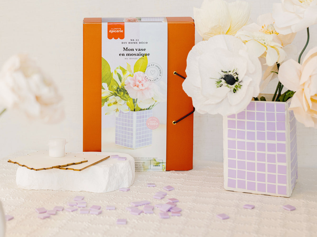 Daity Kit De Bricolage Mosaïque Vase En Verre - Kit Créatif Pour Enfants Et Adultes, Cadeau Anniversaire
