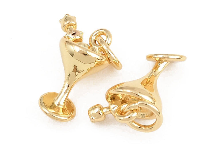 Achat Breloque cocktail - laiton doré à l’or fin