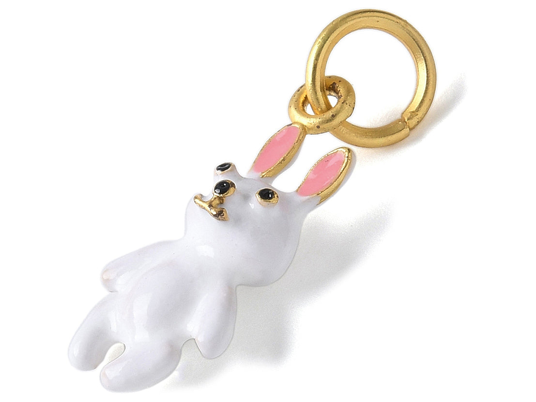 achat Breloque lapin 3D - laiton doré