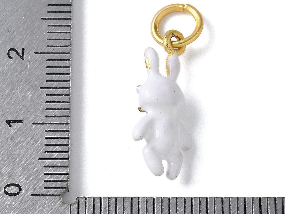achat Breloque lapin 3D - laiton doré