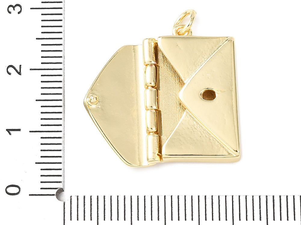 achat Breloque enveloppe - laiton doré à l’or fin