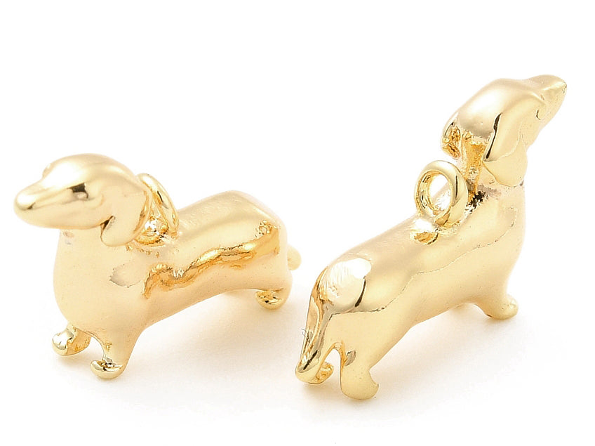 Achat Breloque chien - laiton doré à l’or fin