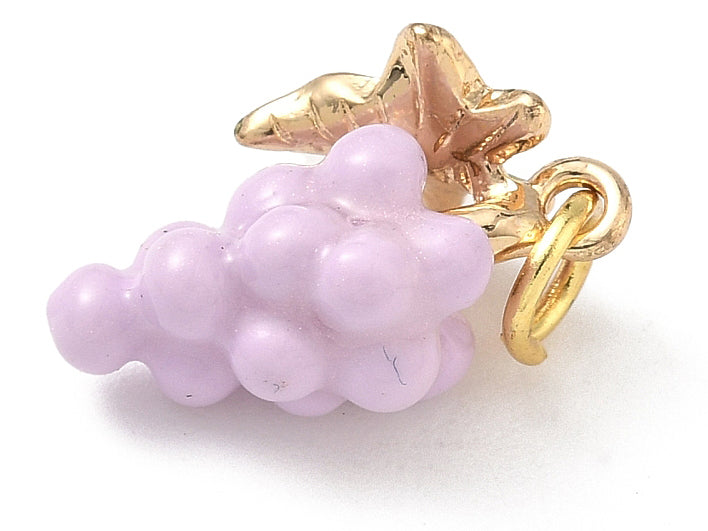 Achat Breloque grappe de raisin émaillée - laiton doré