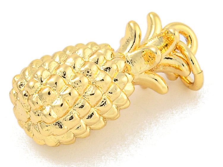 Achat Breloque ananas - laiton doré à l’or fin