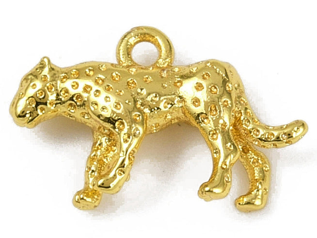 Achat Breloque léopard - laiton doré à l’or fin