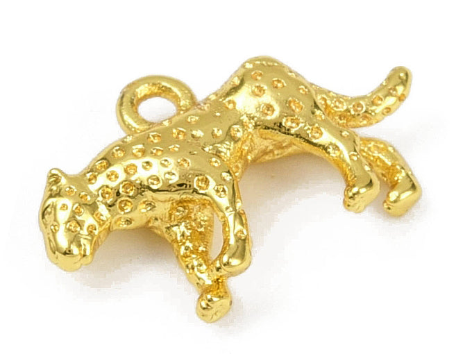 Achat Breloque léopard - laiton doré à l’or fin