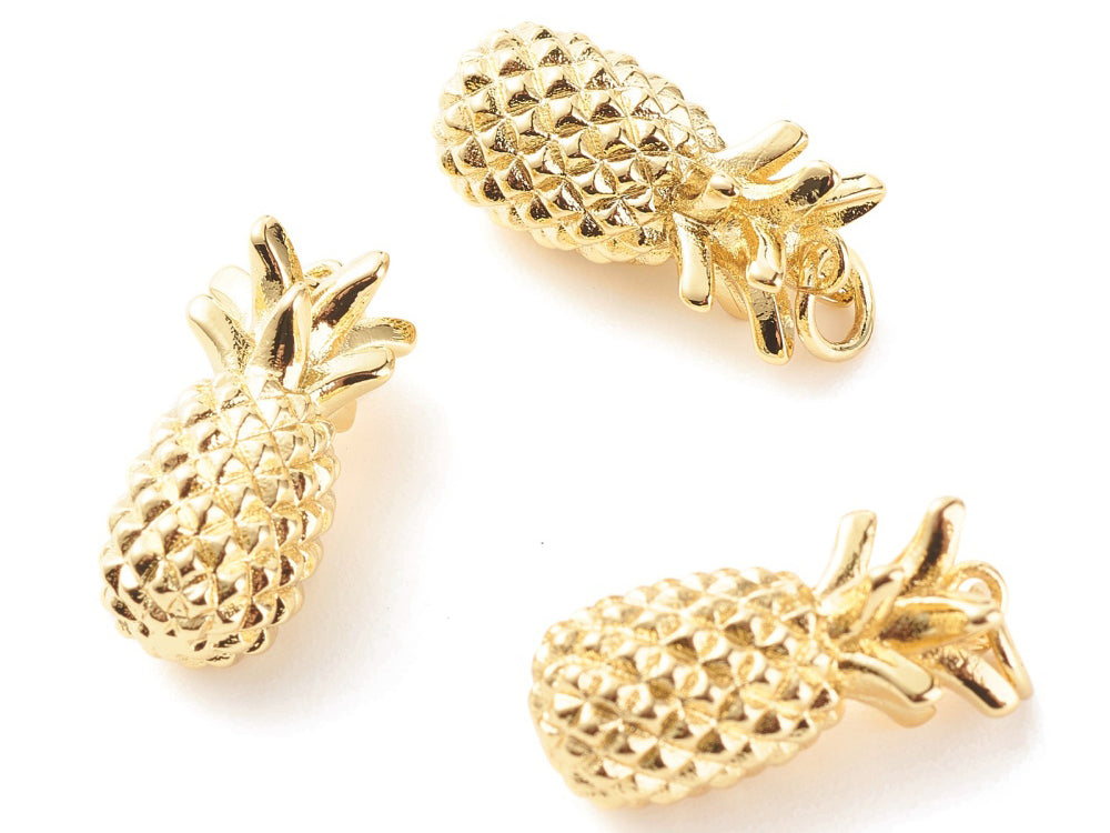 achat Breloque ananas - laiton doré à l’or fin
