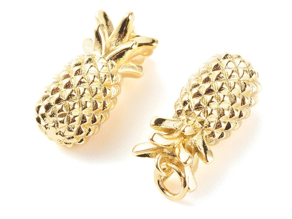 achat Breloque ananas - laiton doré à l’or fin