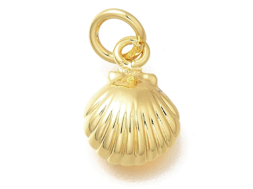 Achat Breloque coquillage conque - laiton doré à l’or fin