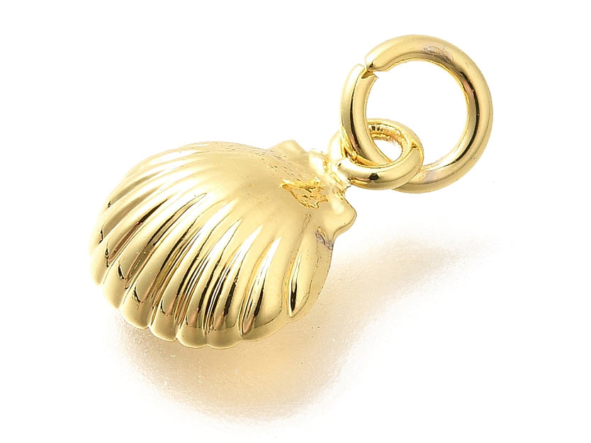 achat Breloque coquillage conque - laiton doré à l’or fin