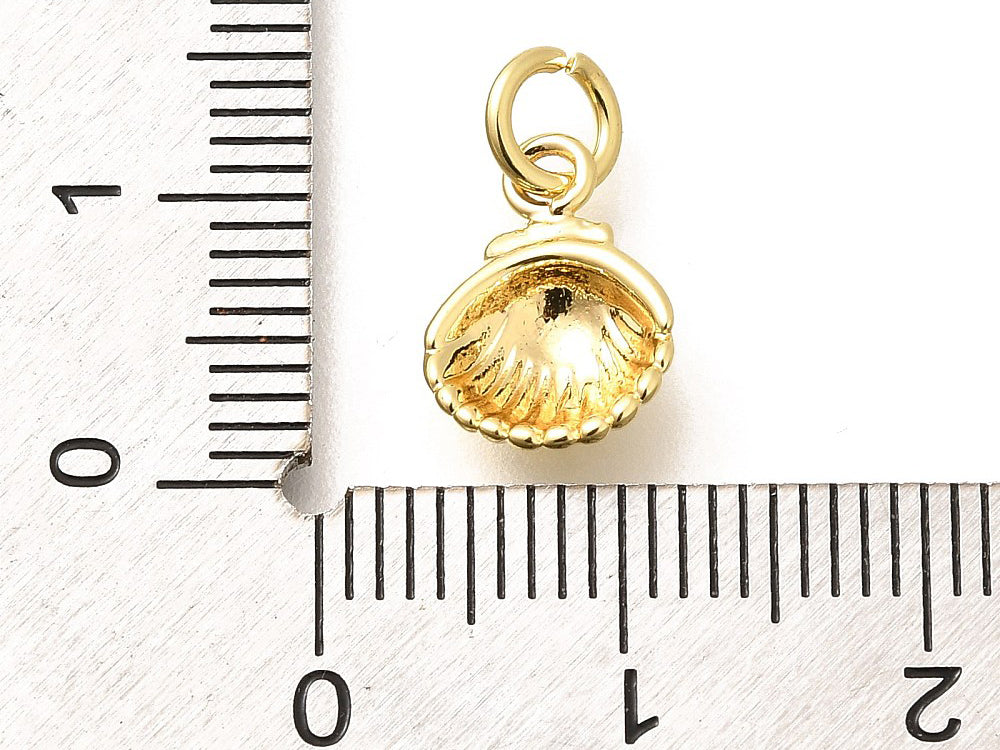achat Breloque coquillage conque - laiton doré à l’or fin
