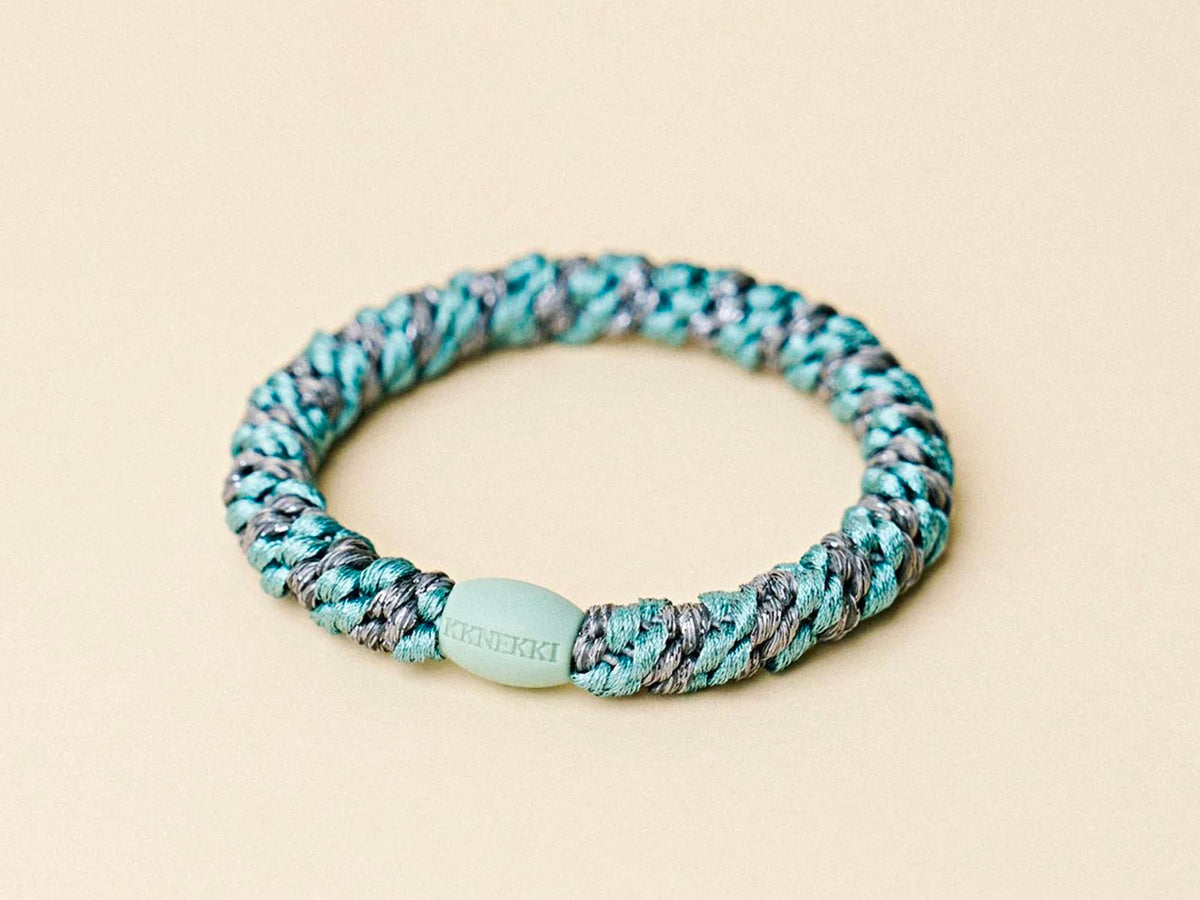 achat Elastique à Rayure paillettes gris acier-bleu canard - KKNEKKI