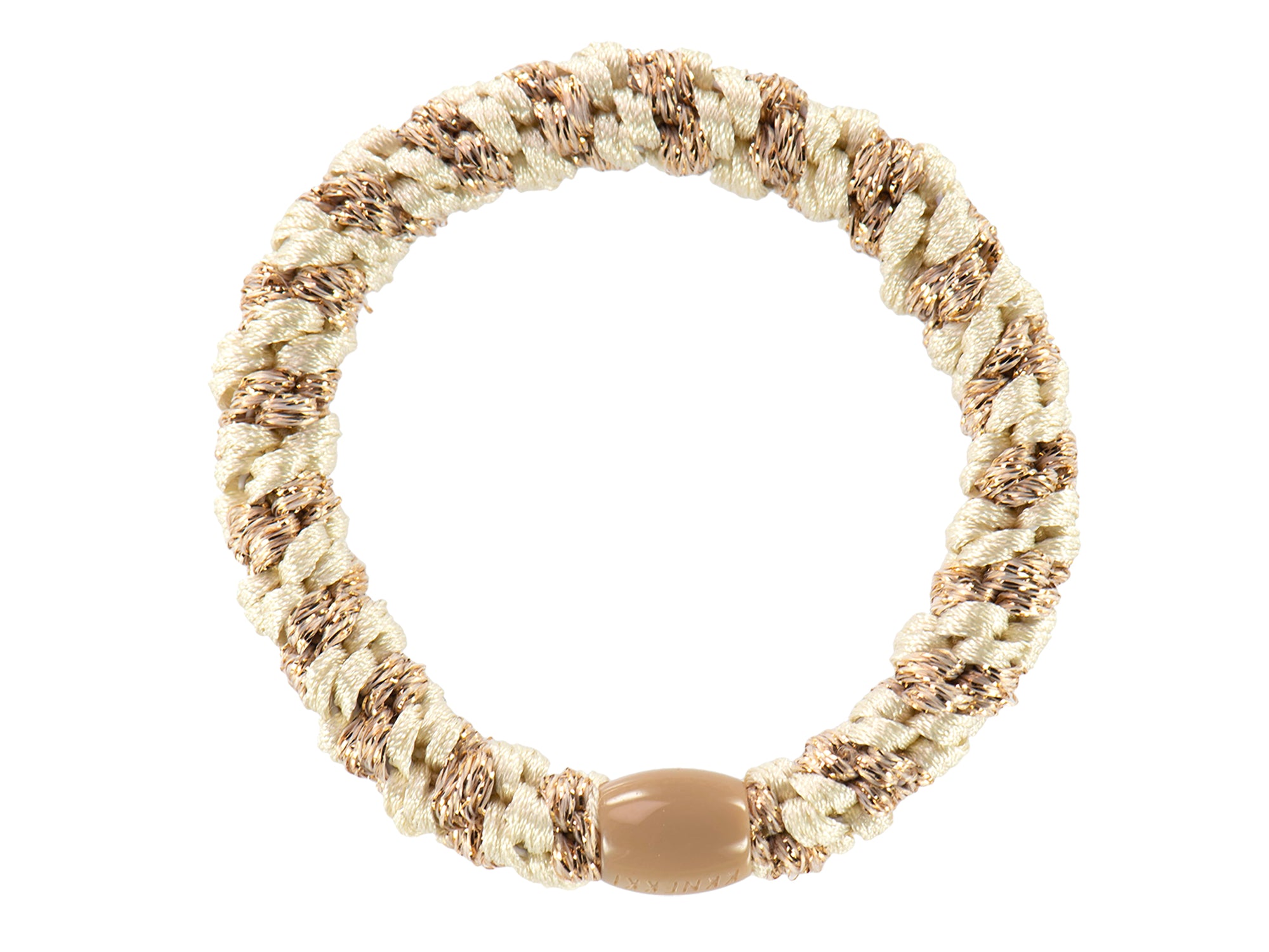 Achat Élastique cheveux Ivoire-Beige Rayé Pailleté - Kknekki
