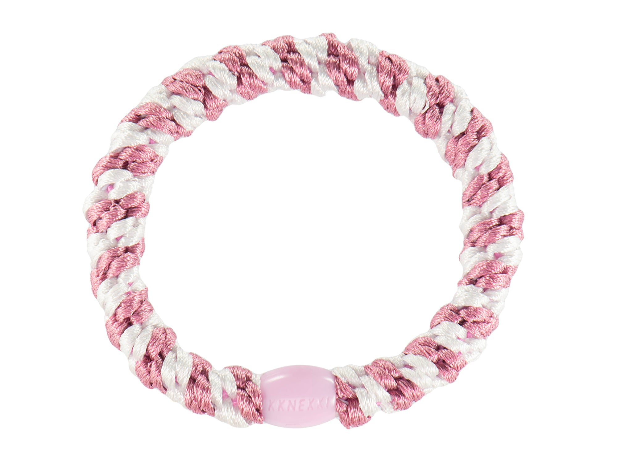 Achat Élastique cheveux Vieux Rose-Blanc Rayé - Kknekki