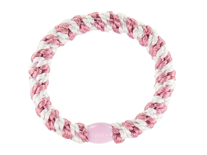 Achat Élastique cheveux Vieux Rose-Blanc Rayé - Kknekki