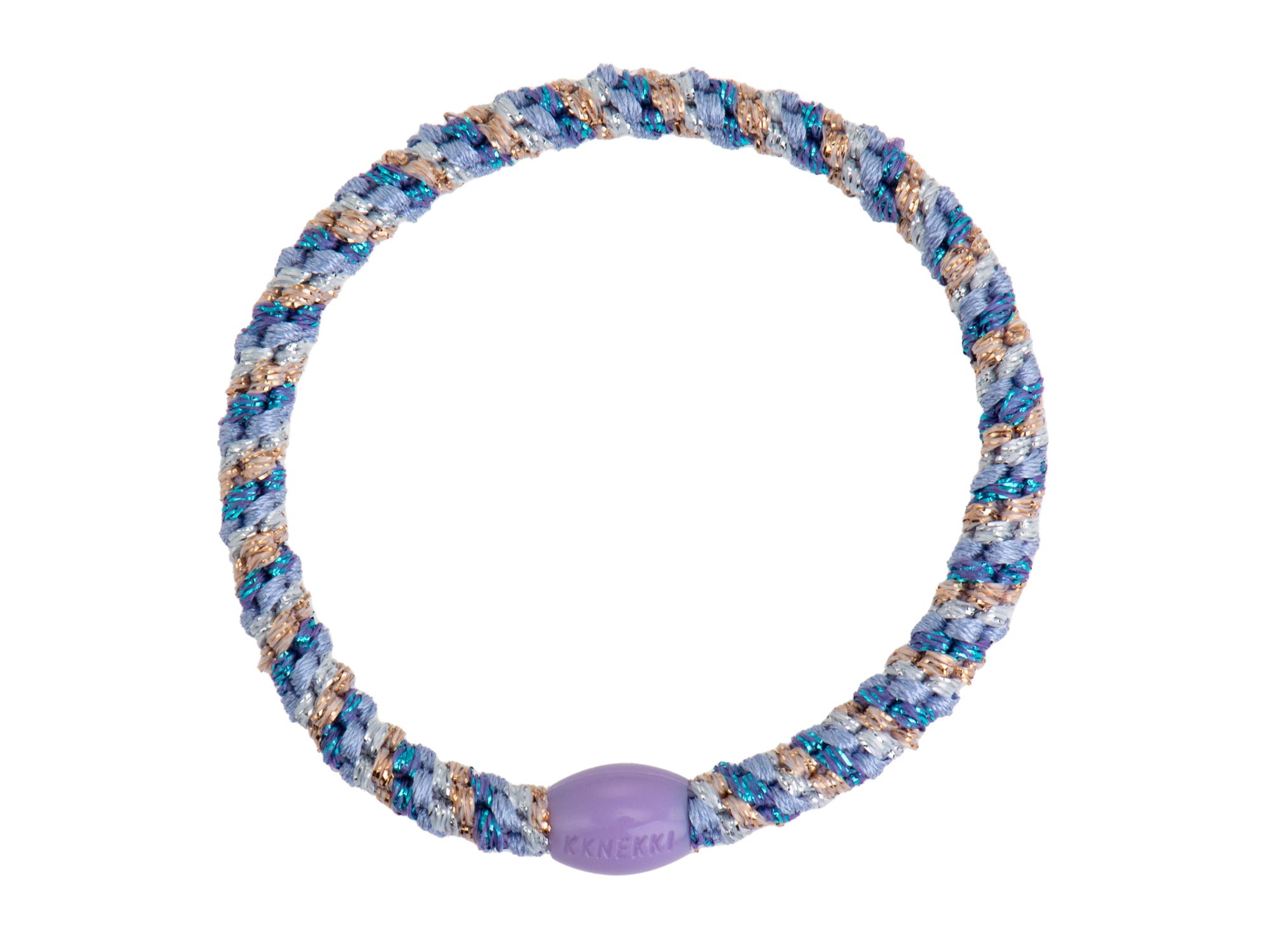 Achat Élastique cheveux Slim Mix Violet-Argent-Or - Kknekki