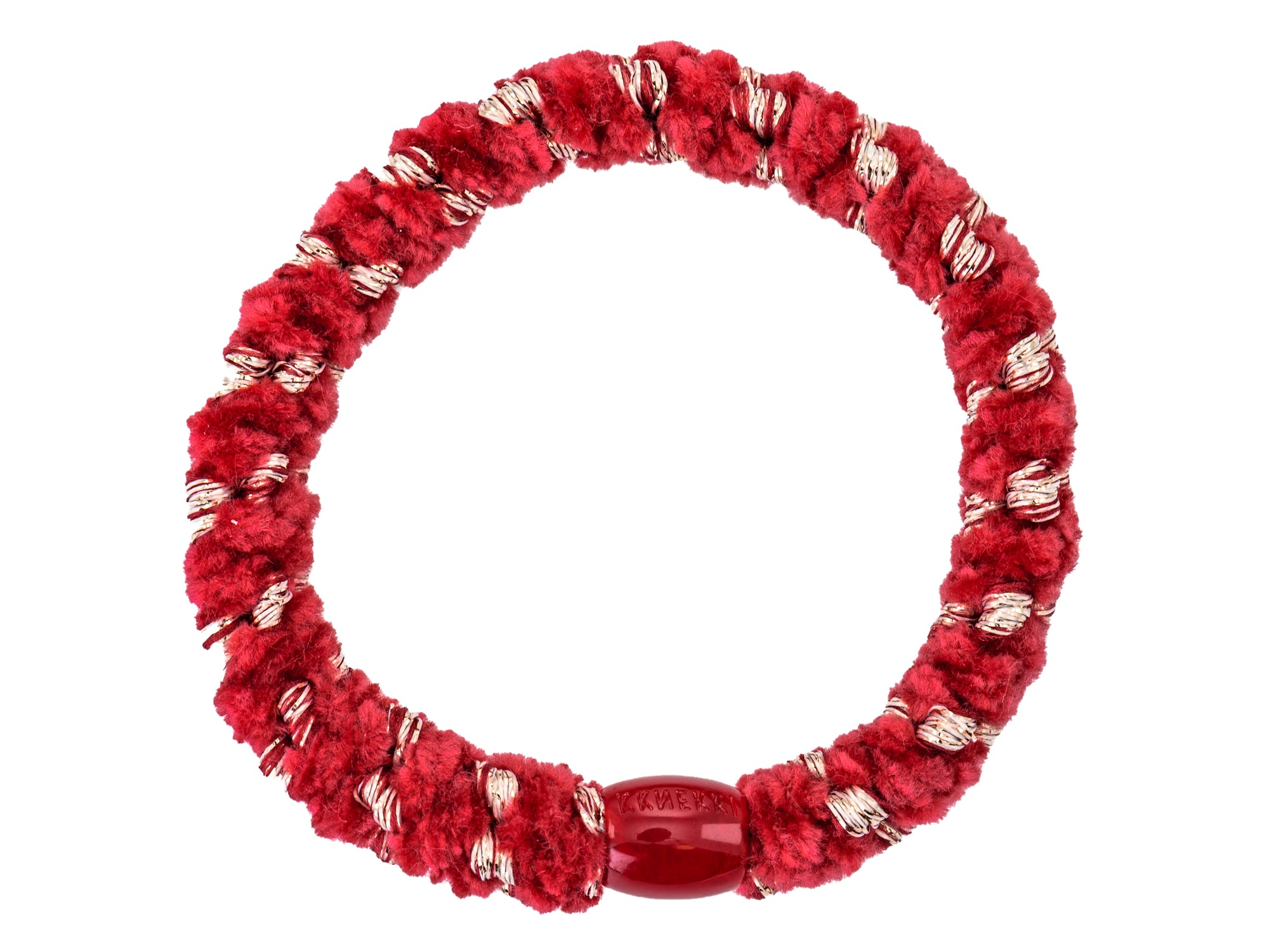 Achat Élastique cheveux Velours Rayé Framboise - Kknekki