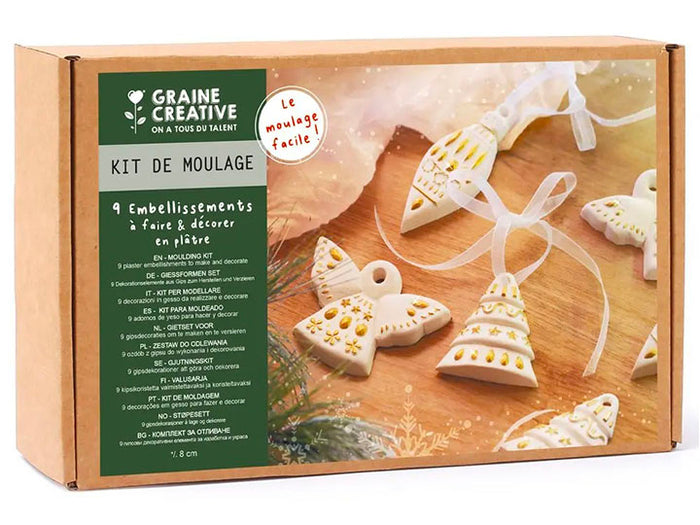 Achat Kit Moulage Embellissements de Noël - Graine Créative