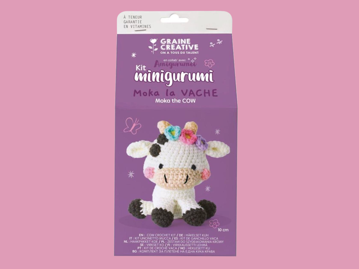 Achat Kit crochet Minigurumi Vache - Graine Créative