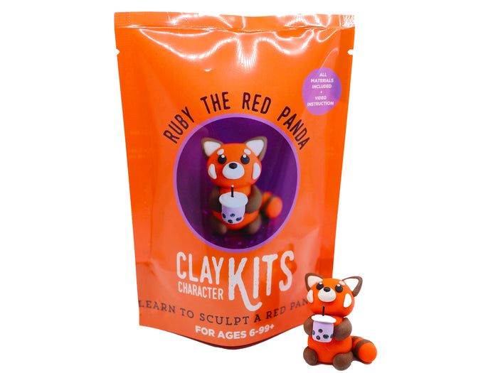 Achat Kit de pâte polymère - Panda Roux