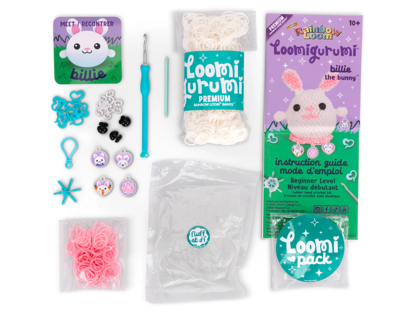 achat Kit Crochet Loomigurumi Lapin Billie - Rainbow Loom
