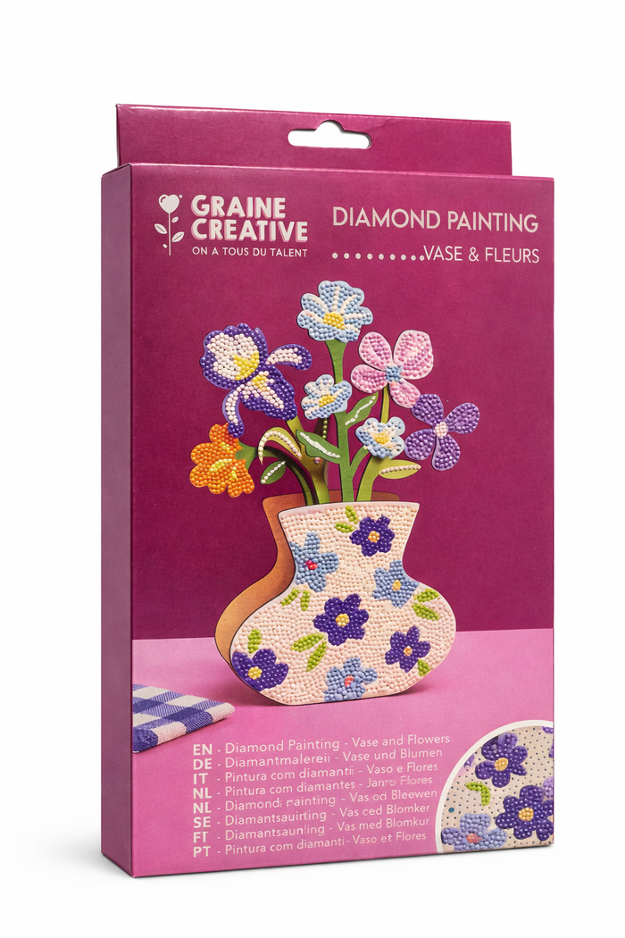Achat Kit Vase et Fleur Bleu à strasser - Graine créative