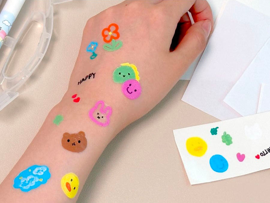 achat Kit de feutres pour tatouages-stickers DIY