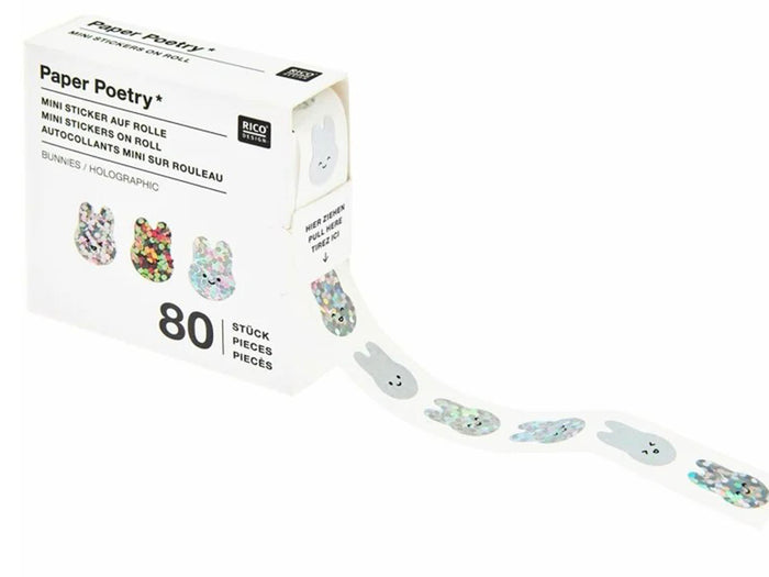 Achat Autocollants holographiques Mini Chingu, Lapins - Rico Design