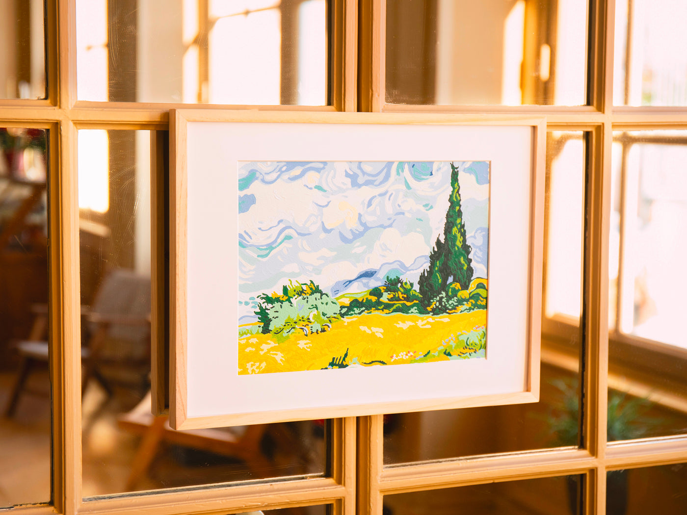 achat Coffret peinture au numéro - Petit Pinceau - Cyprès aux blés d'or, Vincent Van Gogh