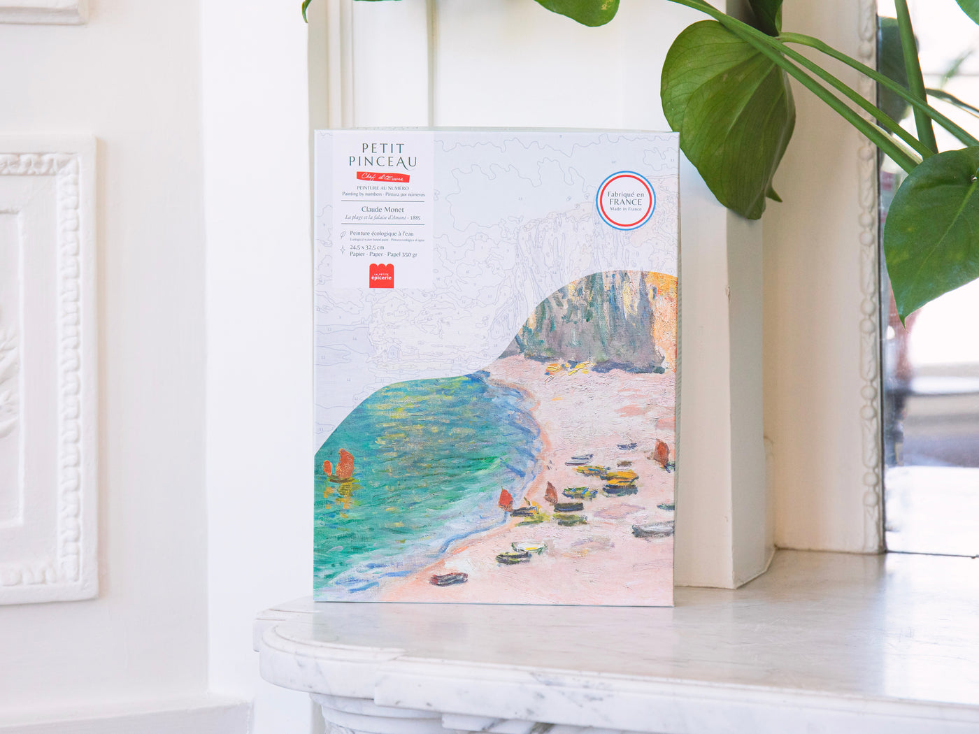 achat Coffret peinture au numéro - Petit Pinceau - La Plage et la Falaise d'Amont, Claude Monet
