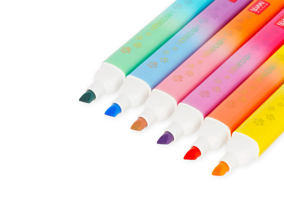 achat Set de 6 Markers à double pointe Meow - Legami