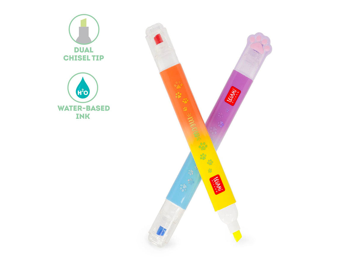 achat Set de 6 Markers à double pointe Meow - Legami