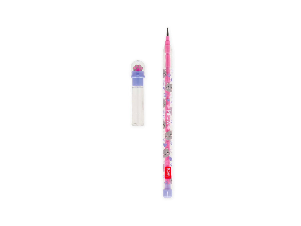 achat Crayon Empilable avec Gomme Take a Tip - Chat Kitty - Legami