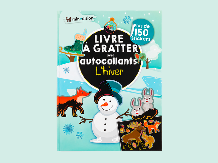 Achat Livre à gratter avec 150 Autocollants - L'Hiver